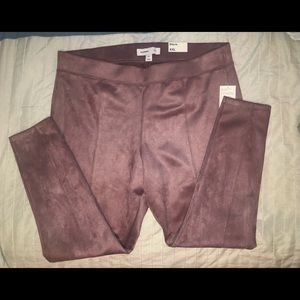 Velvet-like leggings like material